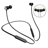 Bluetooth Headphones, FKANT Wireless Earbuds V4.2 Magnetic Neckband Bluetooth Headphones Earphones, IPX5 Sweatproof, 8 Hours Playtime, Noise Cancelling Headset with Built-in Mic for Workout, Sports