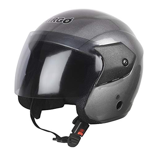 Virgo Open Face ARU_ Color S-Black Glossy finish visor Tinted