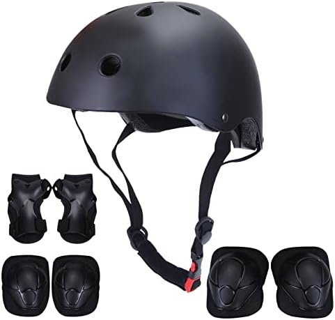 Beauenty 7 in 1 Kids Helmet and Pads Set, Adjustable 3-8 Years Old Kids Bike  Helmet Set Knee Pads Elbow Pads Wrist Guards for Scooter Cycling Skateboard  Roller Skating Bike Boys Girls