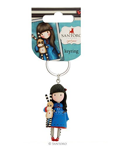 Santoro London Gorjuss Moulded Figurine Keyring - Hush Little Bunny