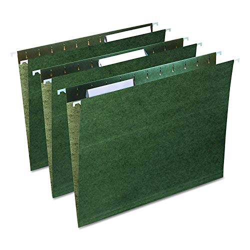 100 Pack Hanging Folder Tabs and Inserts, 3.5", Clear, 1/3 Cut