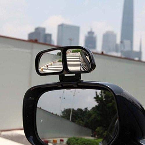 Blind Spot Mirror, 2 Pcs Square Stick On Rear View Convex Side Wide Angle with DUAL Adjustable Mirrors For Car Truck SUVs Motorcycle - Thumbnail 5