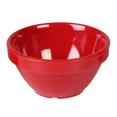 Excellante Crimson Melamine Collection Boullion Mug, 8-Ounce, Pure Red