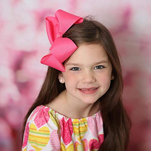 12pcs Hair Bows for Girls 6" Big Boutique Bow Alligator Clips Grosgrain Ribbon Hair Accessories Toddlers Kids Teens