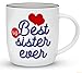 Gifffted Best Big Sister Ever Coffee Mug, Funny Sisters Day Gifts From Sister or Brother, Birthday Gift Ideas For My Worlds Greatest Older Adult Sister, Rakhi Present Mugs, Valentines, Cup