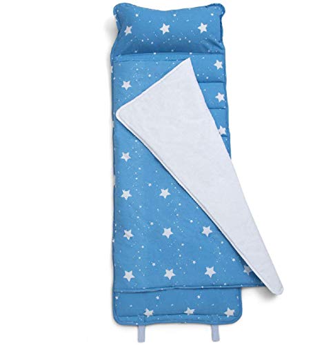 Delta Children Nap Mat with Included Pillow and Blanket for Toddlers and Kids; Features Carry Handle with Strap Closure…