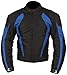 Milano Sport Gamma Motorcycle Jacket with Blue Accent (Black, XX-Large) (MJGAM03842X)