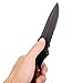 Tactical Folding Pocket Knife for Hunting Survival Rescue by LotFancy, Black Blade, 4.9-Inch Closed, Leather Sheath