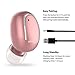 NENRENT Q13 Bluetooth Earbud, Smallest Mini Invisible V4.1 Wireless Bluetooth Earpiece Earphone Headset Headphone with Mic Hands-Free Calls for Smart Phone(1 Piece) (Rose Gold)…