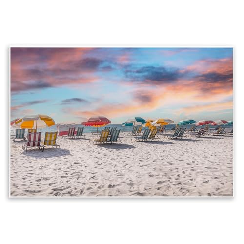 Stupell Industries South Beach Miami Chairs Wall Plaque Art design by Richard S…