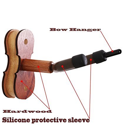 image for Chichitop Rosewood Violin Hanger With Bow Hanger Hardwood Violin Hook 