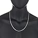 3.5mm Solid .925 Sterling Silver Flat Cuban Link Curb Chain Necklace, 24 inches