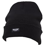 Mens Thinsulate Knitted Thermal Winter/Ski Hat (3M 40g) (One Size) (Black)