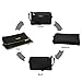 Befen Genuine Saffiano Leather Wristlet Wallet Clutch Women Smartphone Cross Body Wallet with Card slots/Shoulder strap/Wrist Strap - Black
