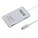 USB C HUB Adapter 5-Port USB 3.1 3.0 Type C HUB USB-C Power Delivery for Charging Gigabit HDMI Ultra 4K HDTV SD Card Reader 0.5ft Data Cable for New Apple Macbook 2016 Pro Mac PC Laptop - Silver