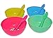 Cool Change Color Changing Cereal Bowl Set, 4 Plastic Bowls and 4 Spoons, 30 oz, Multicolor