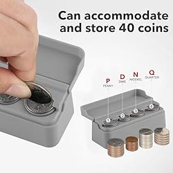 SINGARO Coin Holder for Car, Coin Change Organizer