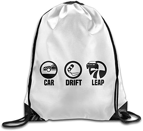 Car Drift Leap Auto Racing Drawstring Backpack Sport Bag