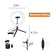 Harmonic Ring Light,10'' O Ring Light with Stand,Phone LED Ring Light with 3 Light Modes and 11 Brightness Level for Camera,Smartphone,YouTube Video,Live Streaming