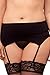iCollection Women's Plus Size High Waisted Seamless Garter, Black, 1/2X