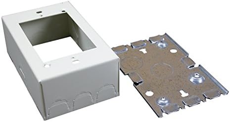 Legrand Wiremold BW3 Metal Raceway for Extending Power, 700 Series, 1 Gang Deep Outlet Box, 1 3/8" Deep, White (1 Pack)