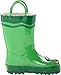 Western Chief Boys Waterproof Printed Rain Boot with Easy Pull on Handles - Fritz the Frog, 13 M US Little Kid