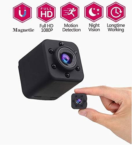 Wireless Black Mini Spy Hidden Camera CCTV, Magnetic, Night Vision, Full HD 1080p Camera,Motion Sensitive,Voice Monitoring,Lasts About 60 Minutes,TV-Out Connecting to TV for Video. Shipped from USA.