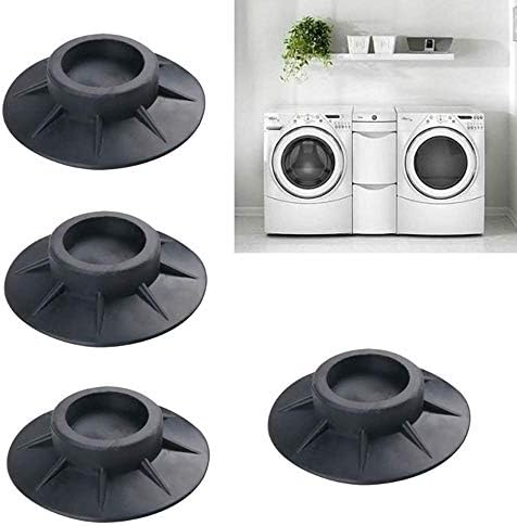 4本の洗濯機の足パッド ユニバーサルフロアマット耐衝撃パッドサイレント家具プロテクター 固定ベース 洗濯機家具用 ノンスリップ 上品