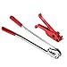 Plastic Strap Tensioner, Manual Plastic Strap Tensioner Sealer Hand Strapping Sealing Packing Tool Set PP/PET Red