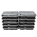 [10-Pack] Premium 3-Compartment Stackable Meal Prep Containers With Lids Reusable Microwavable Plastic BPA Free Lunch Box