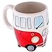 Volkswagen - Red Ceramic Shaped Coffee Mug / Cup (VW Camper Van / Bully / T1)