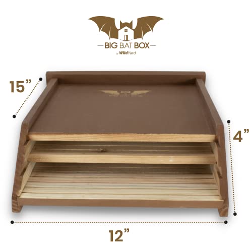BIGBATBOX Bat House for Outdoors Clean Your Backyard from Mosquitoes Wooden Bat House Kit