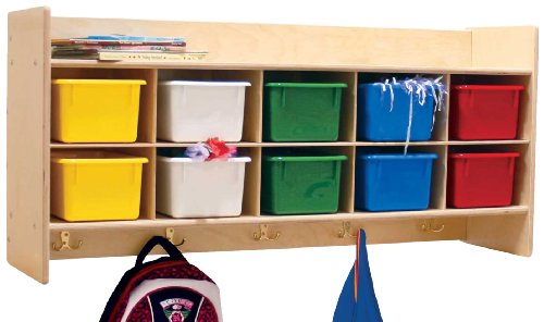 Contender C51403F Wall Locker & Cubby Storage w/10 Assorted Trays, Assembled