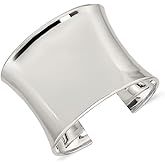 Gem And Harmony Sterling Silver Polished Cuff Bangle Bracelet (50mm)