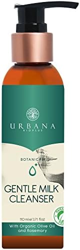 URBANA BIOPLUS Botanical Gentle Milk Cleanser, Facial Face Natural Hydrating Moisturizing Cream Lotion Makeup Remover Paraben Free No Sulfate Silicon Daily Skincare Beauty Women, 110 ml / 3.71 fl oz