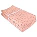 Ely's & Co. Changing Pad Cover Set | Cradle Sheet Set 100% Cotton Jersey Knit 2 Pack Pink Triangle and Squiggles