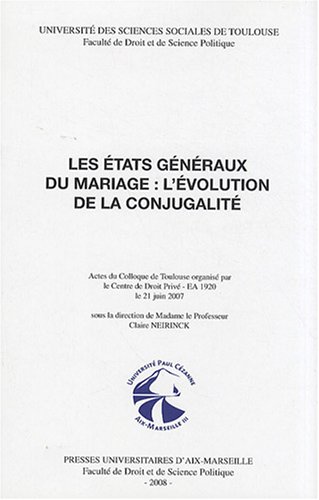 Les  états généraux du mariage