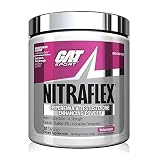GAT Clinically Tested Nitraflex, Testosterone Enhancing Pre Workout, Watermelon, 300 Gram