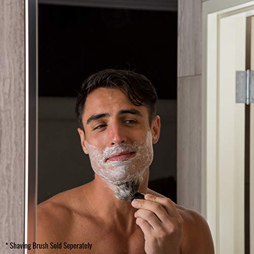 Shaving Soap - Traditional 100% Natural Spearmint Shave Soap - Long Lasting 3.7 oz for Rich & Thick Lather Shaving Cream - For All Skin Types - Made with Spearmint, Eucalyptus & Spruce Oil