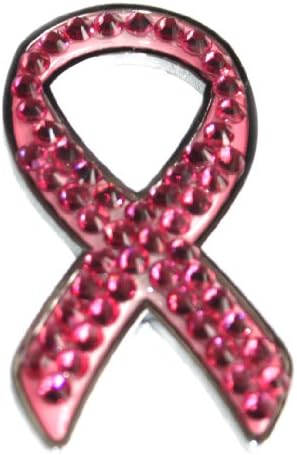 BLING PINK RIBBON made w/ Swarovski Elements Crystal AUTO DECAL Sign