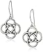 Sterling Silver Oxidized Celtic Knot Drop Earrings
