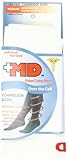 MD USA Ribbed Cotton Compression Socks, White, Over the Calf, Medium