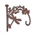 Ganz Garden Dragonfly Plant Hanger Wall Bracket, Cast Iron