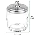mDesign Small Apothecary Organizer Canister Jars - Glass Containers with Steel Lid for Bathroom, Organization Holder for Vanity, Counter, Hamill Collection - 2 Pack - Clear/Brushed Chrome