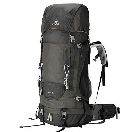 70L Large Capacity Outdoor Mountaineering Bag Climbing Rucksack Hiking Camping Hiking Backpack Waterproof Trekking Daypack Black