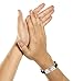 MoAndy Mens's Rubber Bangle Bracelet Jewelry Titanium Steel Rubber Black 22CM Length Adjustable