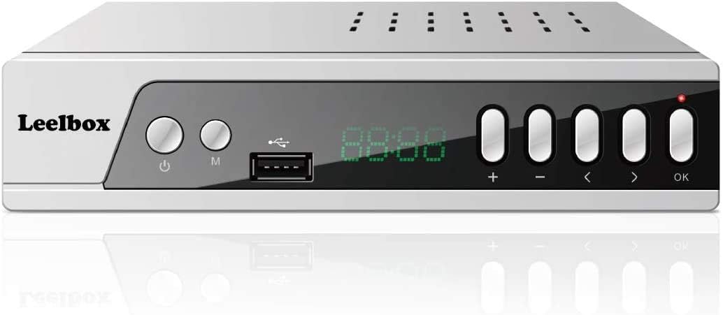 Digital Converter Box,ATSC Tuner with Record and Pause Live TV,USB Multimedia Playback with 1080P HDTV Set Top Box (Dark Black)