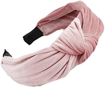 Ladies Bohemian Striped Wheat Headband Glitter Velvet Wide Hair Hoop Pleated Knotted Banquet Party Vintage Headpiece 12 Styles By Yezhijing