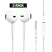 GLOUE Compatible with iPhone in-Ear Earphones,2 Pack Stereo Bass Wired Headphones Microphone, in Ear Earbuds Noise Isolation