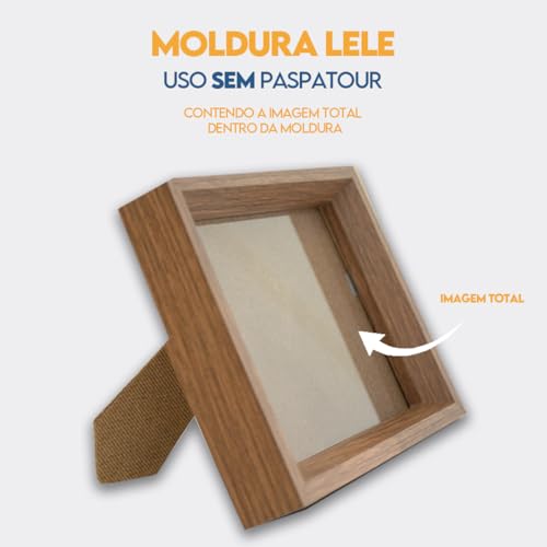 Porta-Retrato Vazado Fundo 15x21 Design Moderno e Elegante para Decorar sua Casa ou Escritório (Tabaco)
